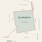 Planta do terreno de 42.245,85 m² em Acaraú, Ceará