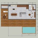 Casa Praia — planta técnica cotada do térreo