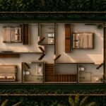 Villa Nascente e Poente — planta baixa do 1.º pavimento