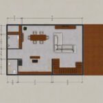 Villa Nascente e Poente — planta técnica cotada do térreo